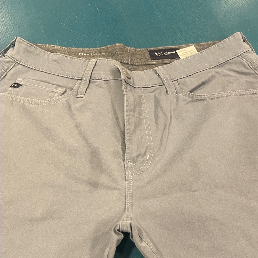 Gray Straight-Leg Pants